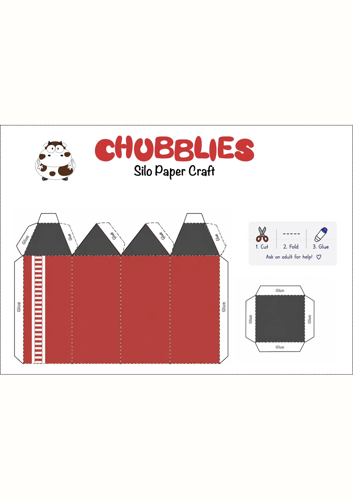 Chubblies Silo Paper Craft