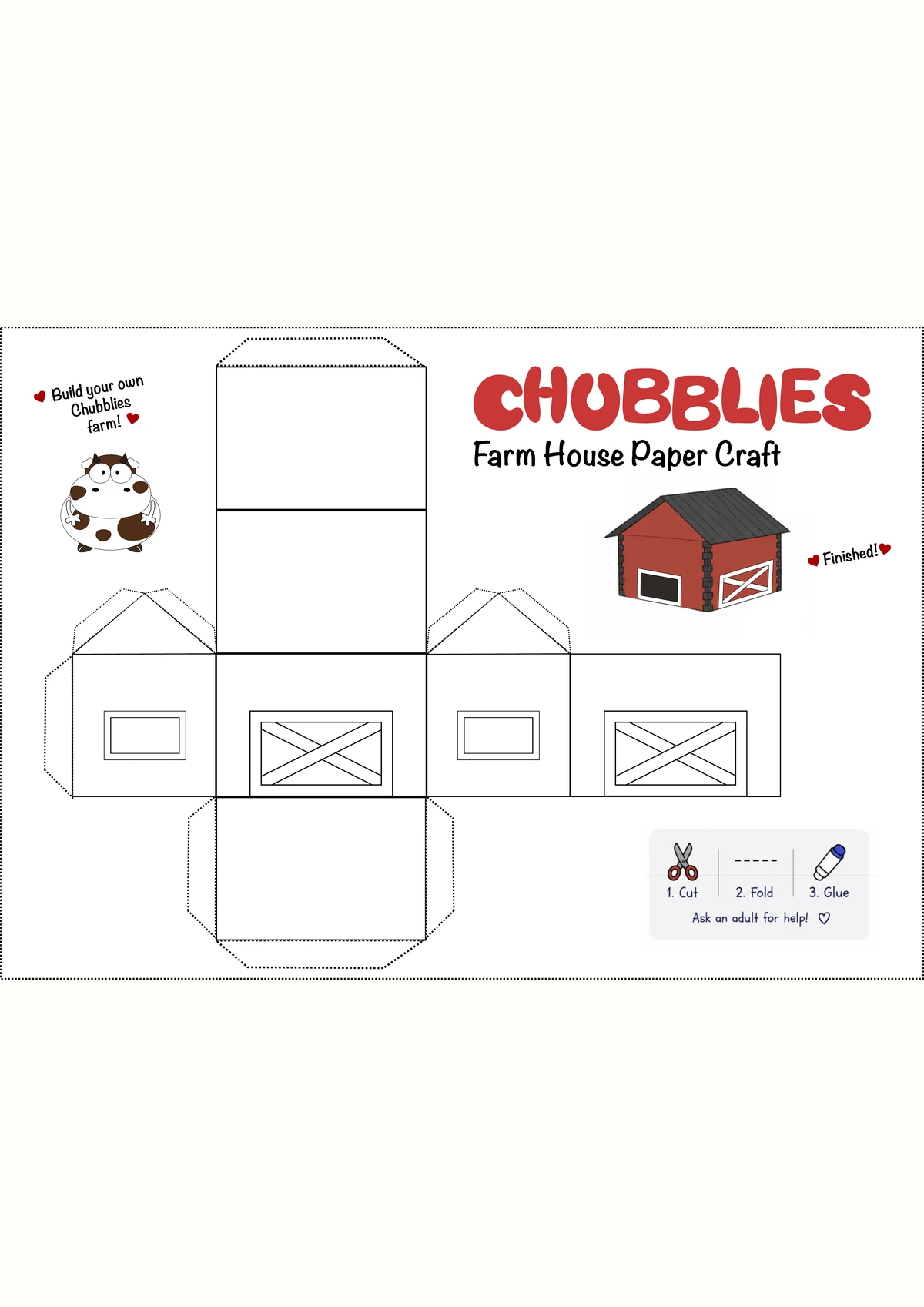 Farm House Coloring Craft